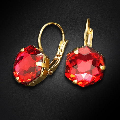 Серьги "Fantāzija (Scarlet)" с кристаллами Swarovski™
